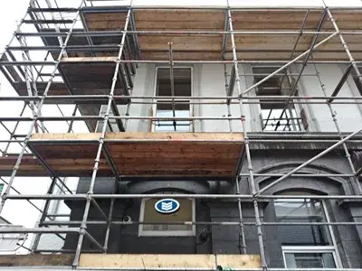 repairing roof on Bank of Ireland in Cork